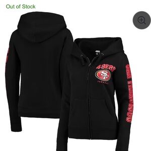 NFL Black and Red San Francisco 49ers Women's Hoodie